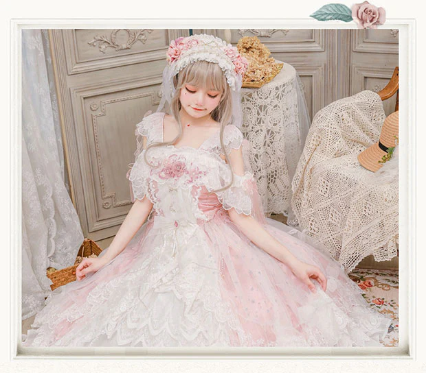 Glaze Illusion - Magnificent Wedding  Lolita Tea Party Dress - Image 6