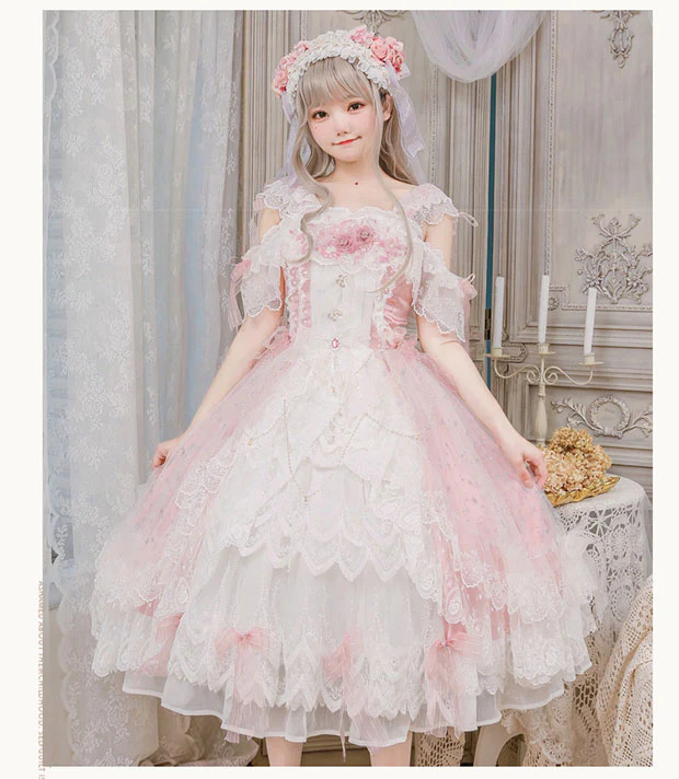 Glaze Illusion - Magnificent Wedding  Lolita Tea Party Dress - Image 8