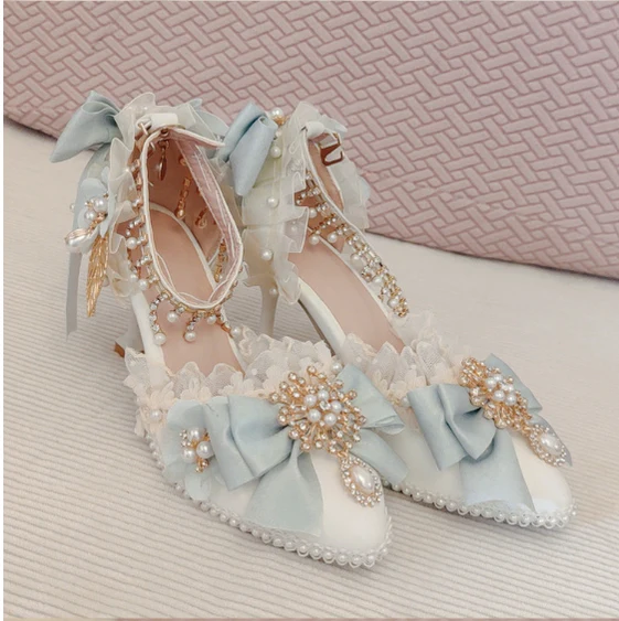 Gorgeous Lolita Tea Party Necklace, High Heels Shoes and BNT Hat - Image 14