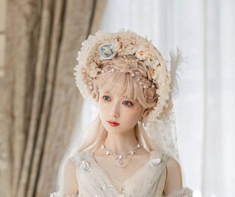 Gorgeous Lolita Tea Party Necklace, High Heels Shoes and BNT Hat - Image 18