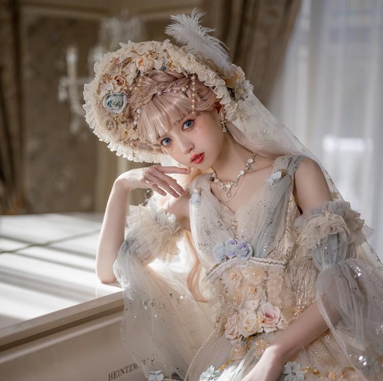 Gorgeous Lolita Tea Party Necklace, High Heels Shoes and BNT Hat - Image 19