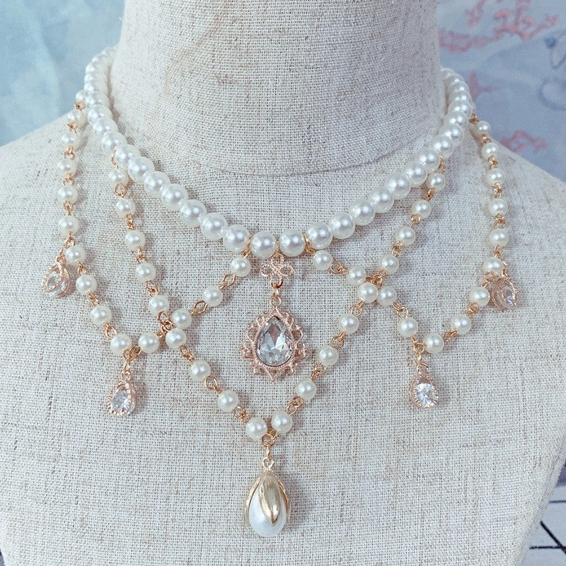 Gorgeous Lolita Tea Party Necklace, High Heels Shoes and BNT Hat - Image 3