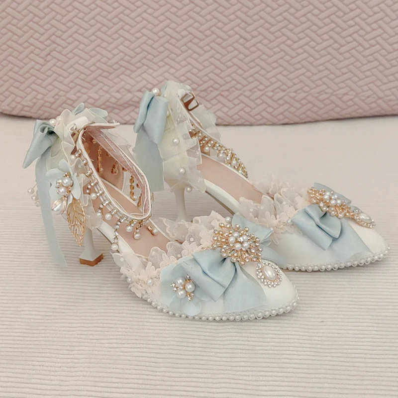 Gorgeous Lolita Tea Party Necklace, High Heels Shoes and BNT Hat - Image 4