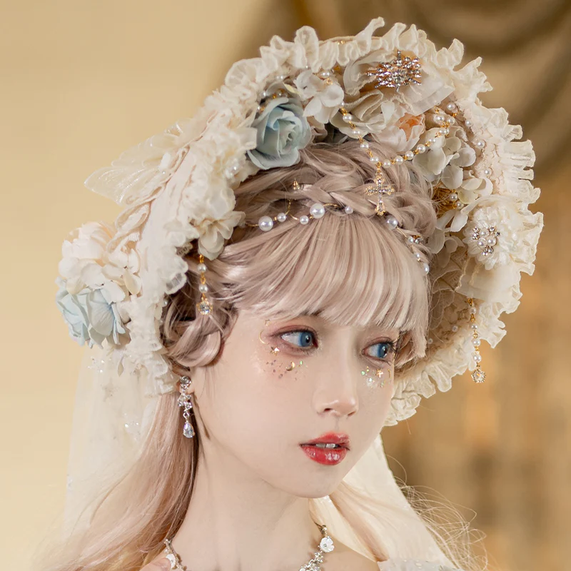 Gorgeous Lolita Tea Party Necklace, High Heels Shoes and BNT Hat - Image 5