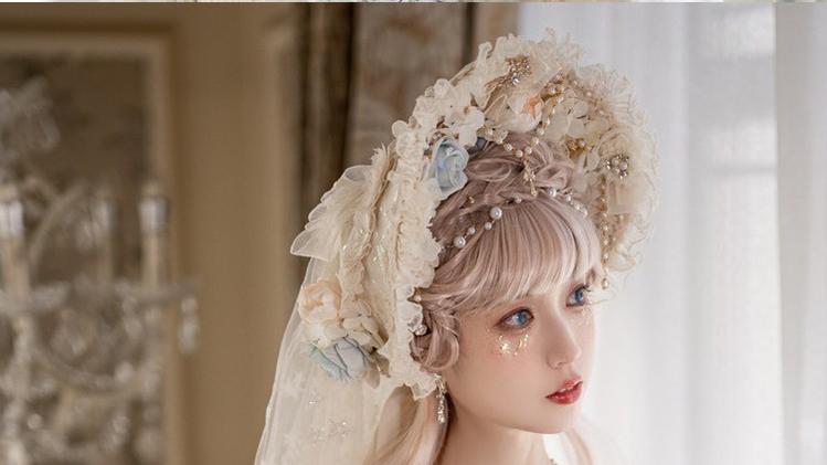 Gorgeous Lolita Tea Party Necklace, High Heels Shoes and BNT Hat - Image 9