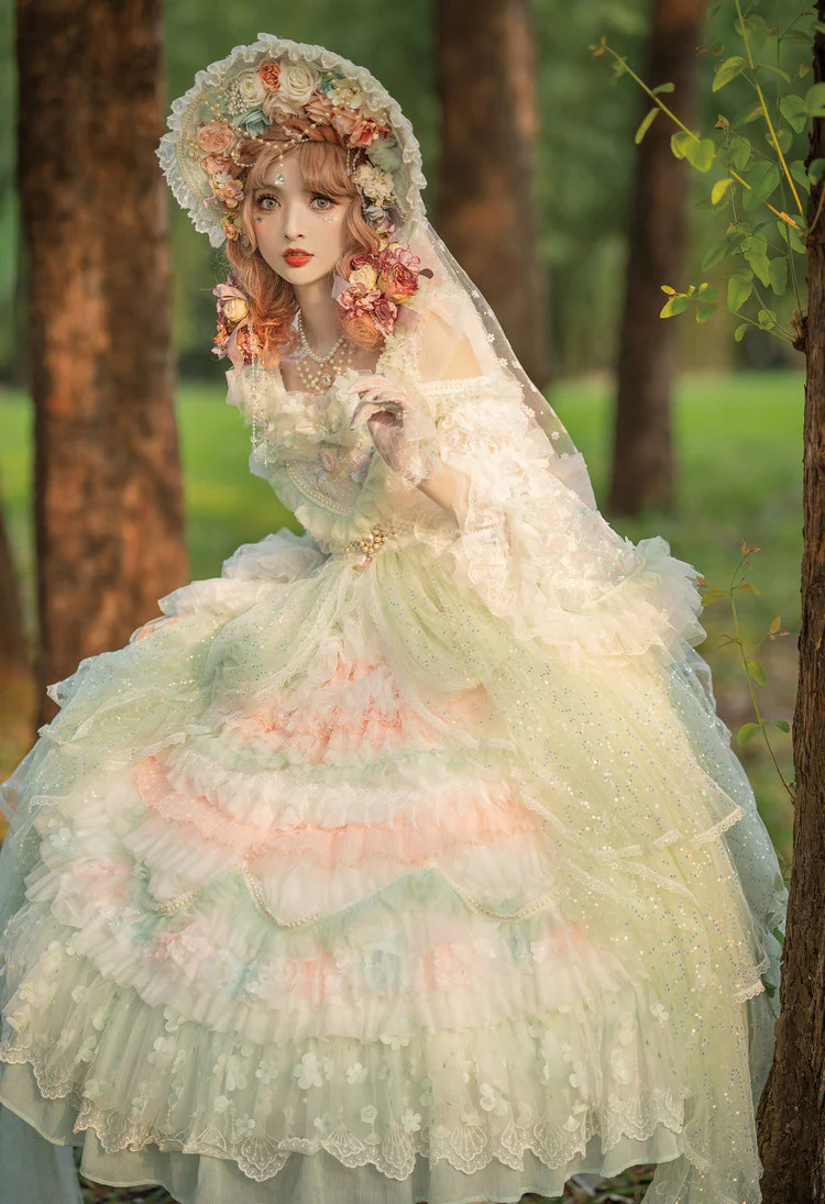 The Floating Fireflies and Dreams - Gorgeous Wedding Lolita Tea Party Dress - Image 10