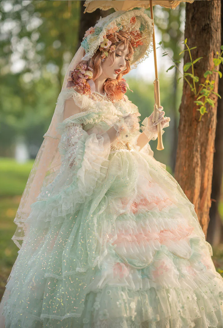 The Floating Fireflies and Dreams - Gorgeous Wedding Lolita Tea Party Dress - Image 11