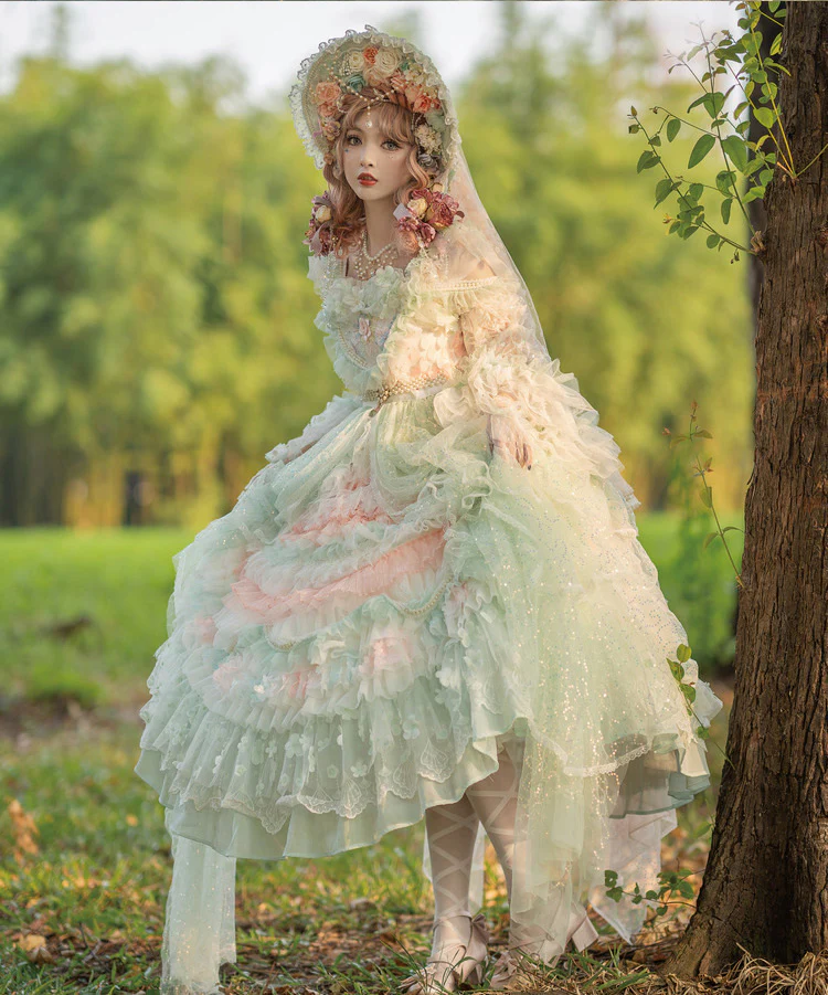 The Floating Fireflies and Dreams - Gorgeous Wedding Lolita Tea Party Dress - Image 12