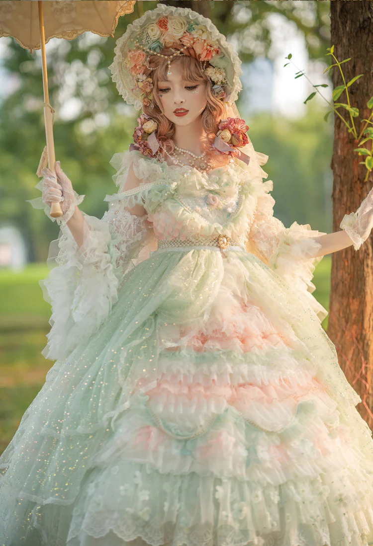The Floating Fireflies and Dreams - Gorgeous Wedding Lolita Tea Party Dress - Image 13