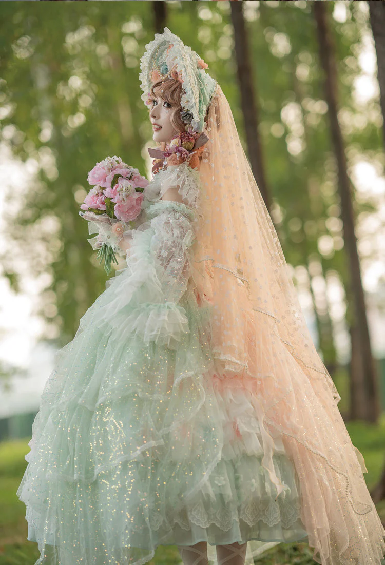 The Floating Fireflies and Dreams - Gorgeous Wedding Lolita Tea Party Dress - Image 14