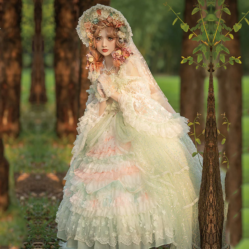 The Floating Fireflies and Dreams - Gorgeous Wedding Lolita Tea Party Dress - Image 4
