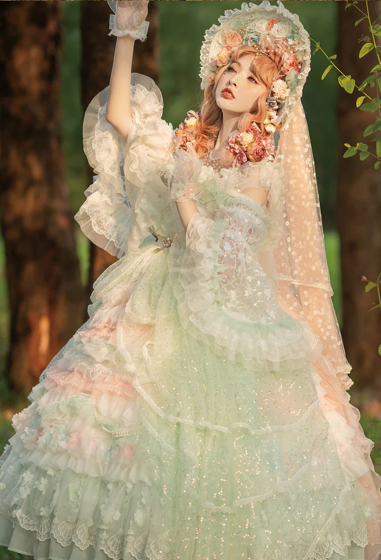 The Floating Fireflies and Dreams - Gorgeous Wedding Lolita Tea Party Dress - Image 8