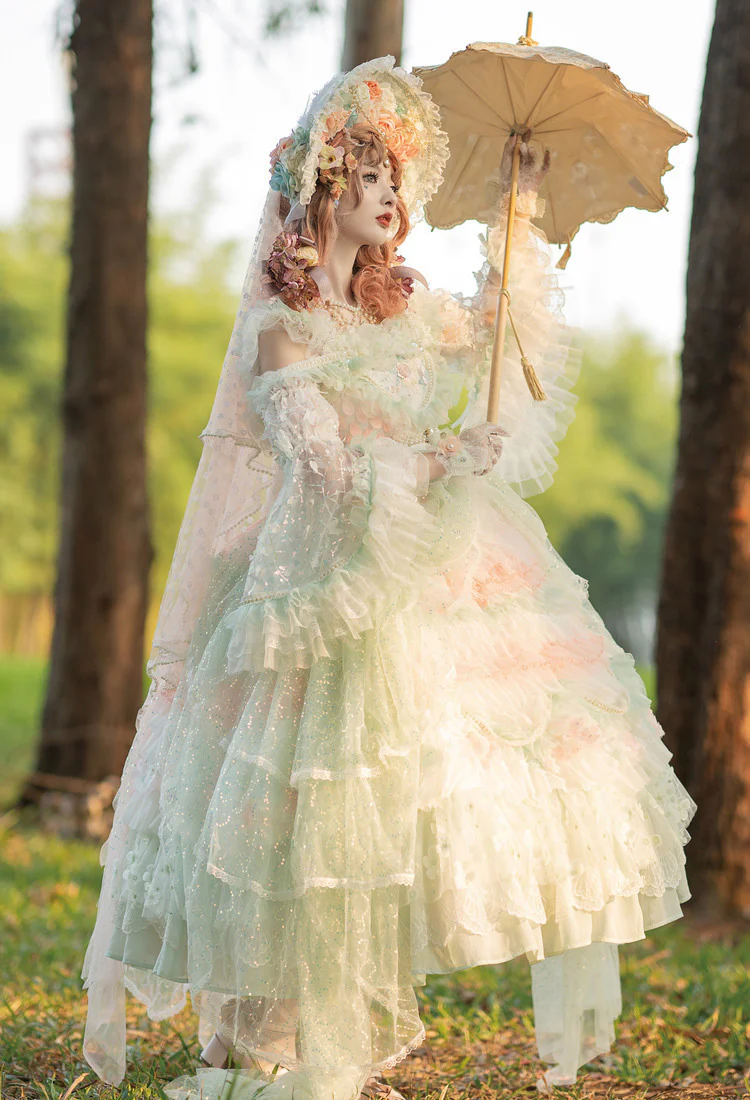 The Floating Fireflies and Dreams - Gorgeous Wedding Lolita Tea Party Dress - Image 9