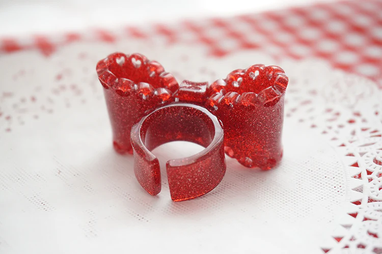 Sweet Lolita Bow Ring and Necklace - Image 13