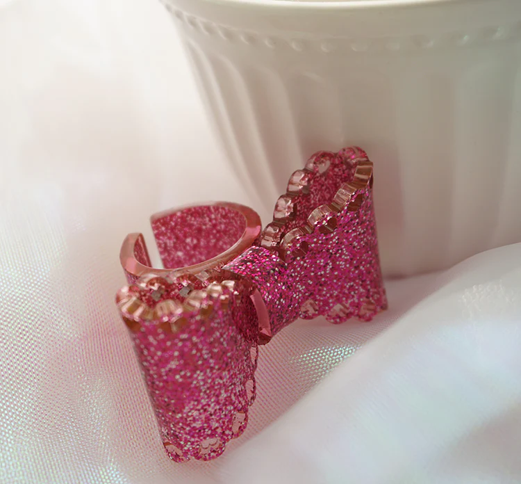 Sweet Lolita Bow Ring and Necklace - Image 24