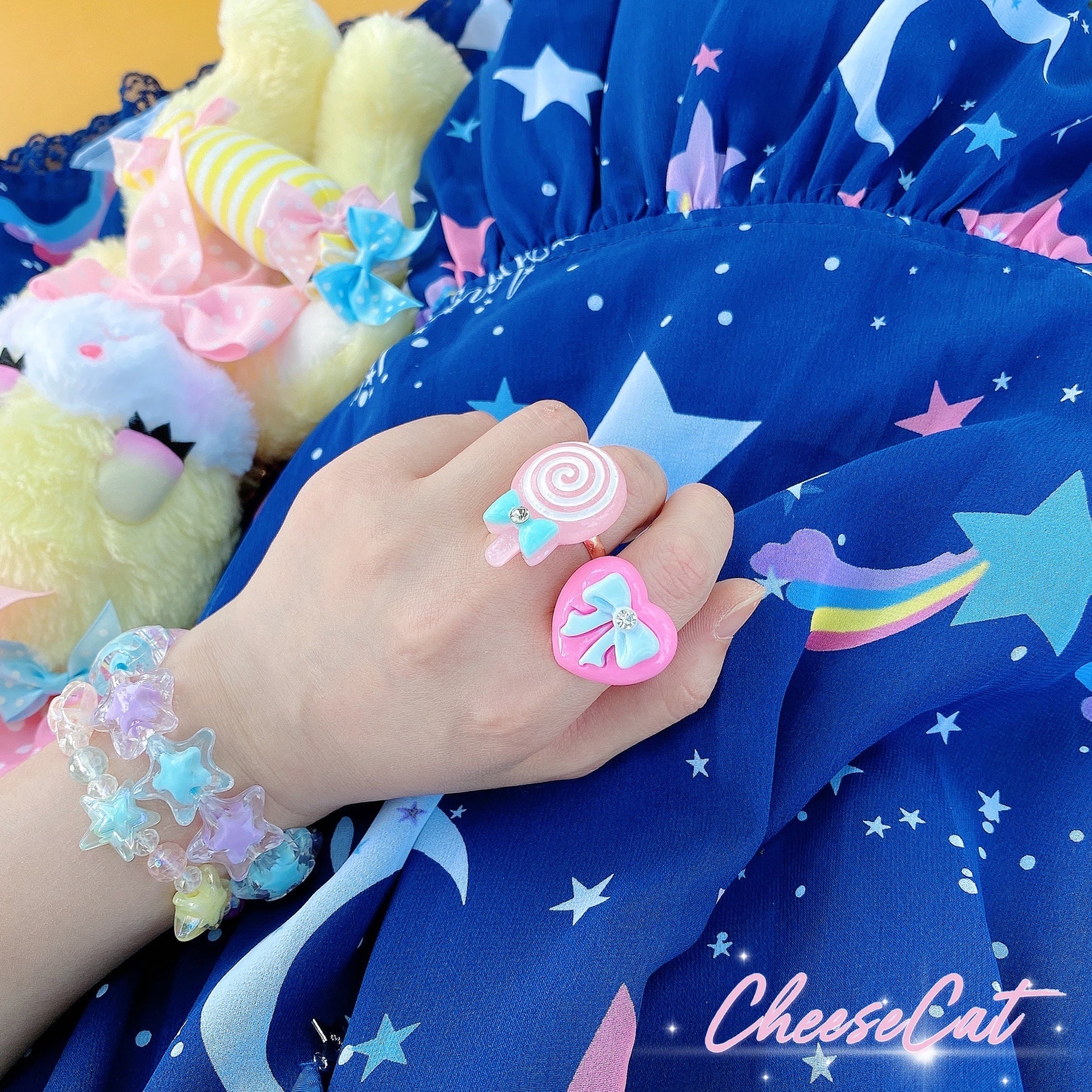 Cheese Cat - Buling Crystal Summer LolitaSweet Bracelet - Image 14