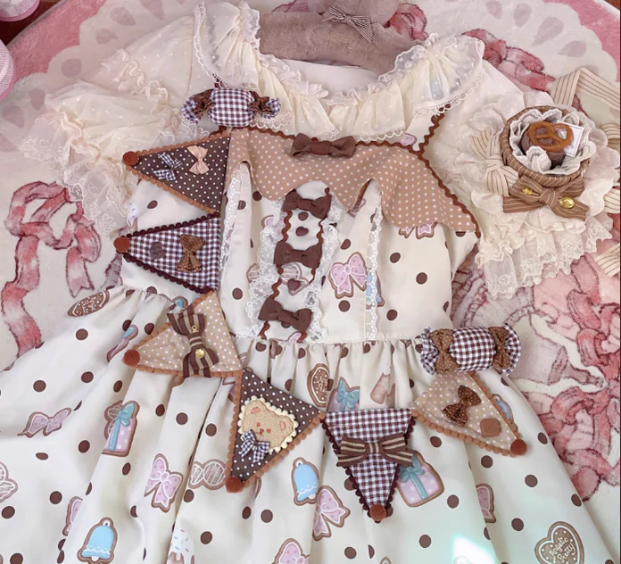 Cheese Cat - Sweet Lolita Plaid Candy Bow Flags Brooch - Image 24