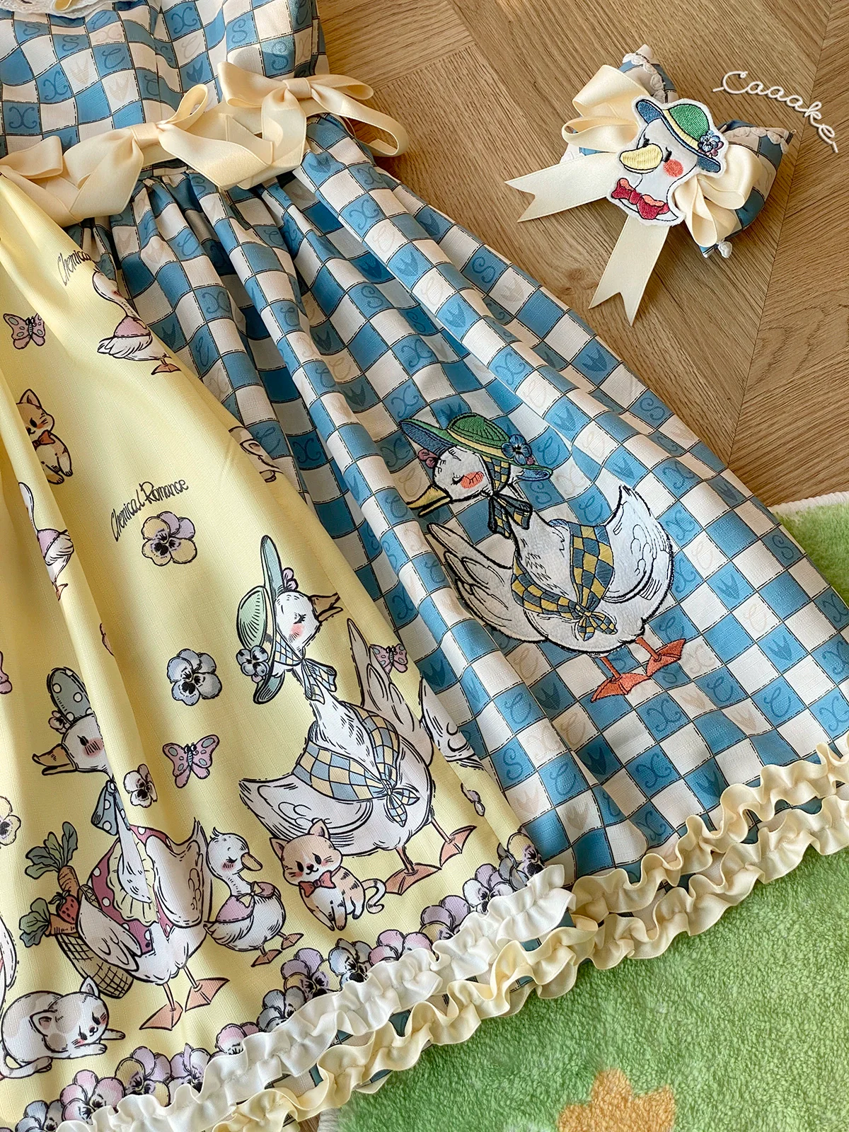Hello Duck - Kawaii Lolita JSK Duck Print Lolita Dress - Image 14