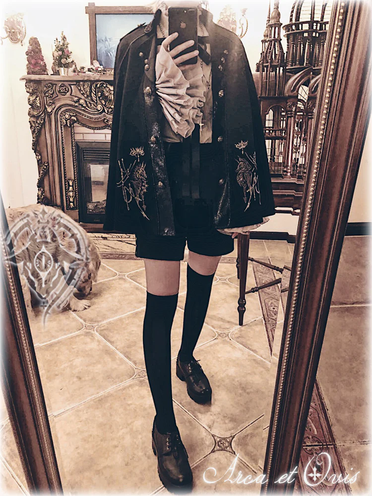 Arca et Ovis - Checkers - Gothic Lolita Cloak, Ouji Lolita Cape - Image 4