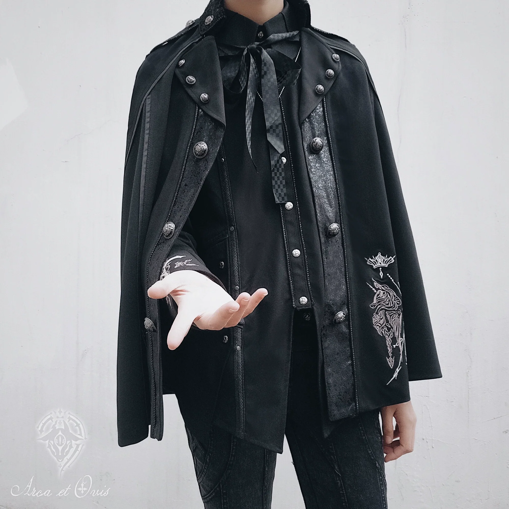 Arca et Ovis - Checkers - Gothic Lolita Cloak, Ouji Lolita Cape - Image 8