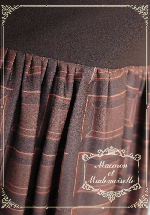 Le Chocolat - Elegant Lolita Macaron Chocolate Series JSK Dress - Image 11