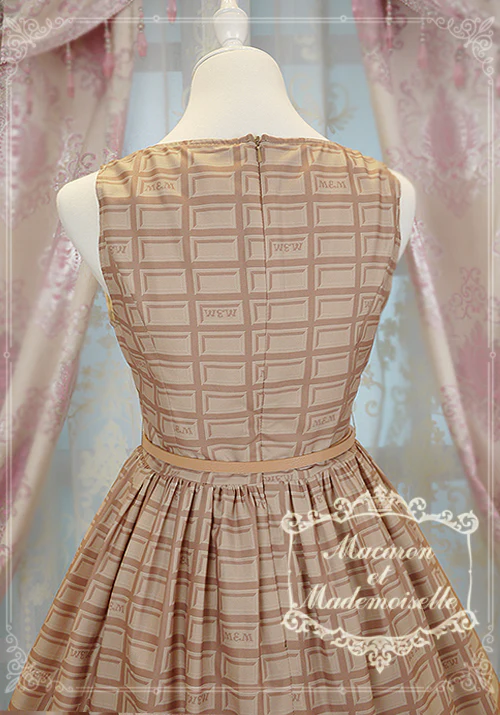 Le Chocolat - Elegant Lolita Macaron Chocolate Series JSK Dress - Image 9