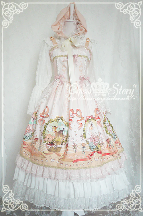 Le Printemps - Elegant Lolita Long Petticoat Half Dress - Image 5