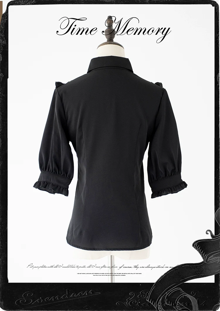 Earl Girl - Chiffon Classic Lolita Shirt, Mid-Length Mutton Sleeves - Image 29