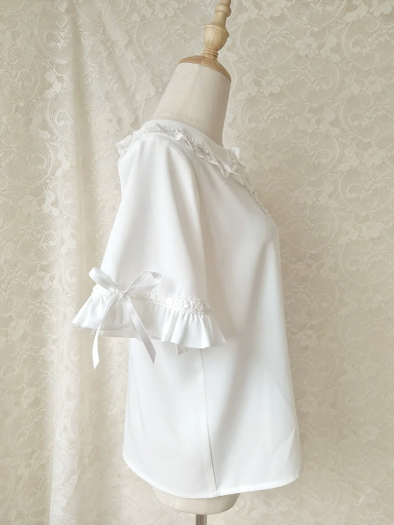 Chiffon Peter Pan Collar Kawaii Lolita Blouse - Image 3