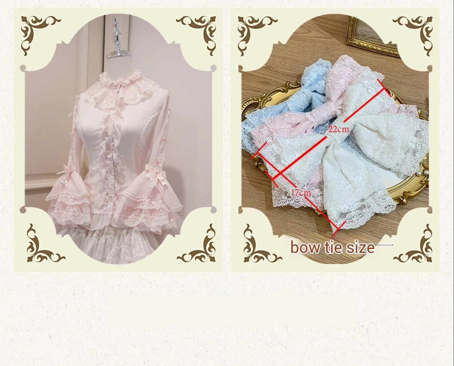 Mengfuzi - Dream Paradise - Chiffon Sweet Lolita Blouse With Half Princess Sleeves - Image 10