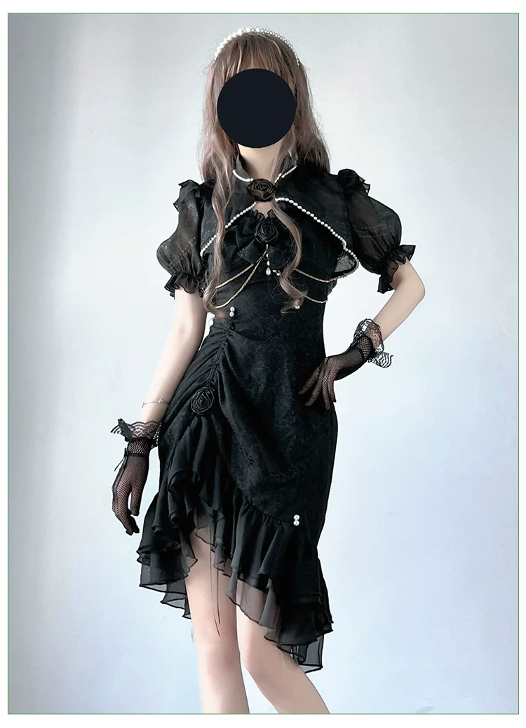 Melonshow - Chinese Style Lolita Dress - Camellia 2.0 Cheongsam Mermaid JSK - Image 16