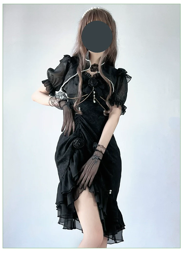 Melonshow - Chinese Style Lolita Dress - Camellia 2.0 Cheongsam Mermaid JSK - Image 17