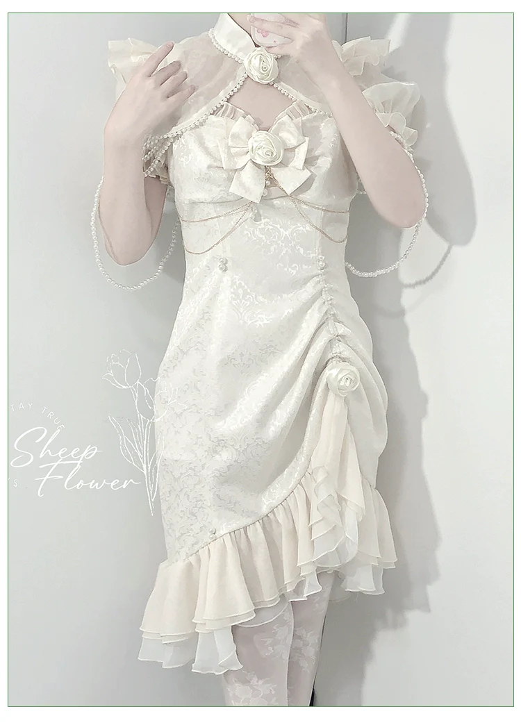 Melonshow - Chinese Style Lolita Dress - Camellia 2.0 Cheongsam Mermaid JSK - Image 28
