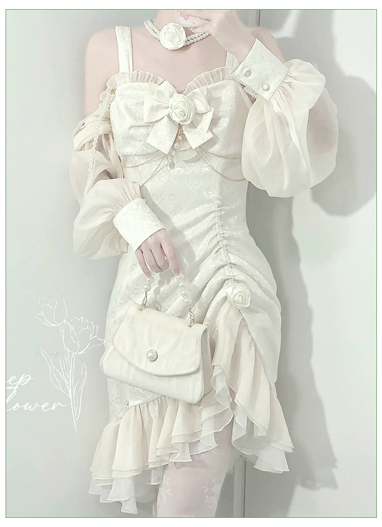 Melonshow - Chinese Style Lolita Dress - Camellia 2.0 Cheongsam Mermaid JSK - Image 30