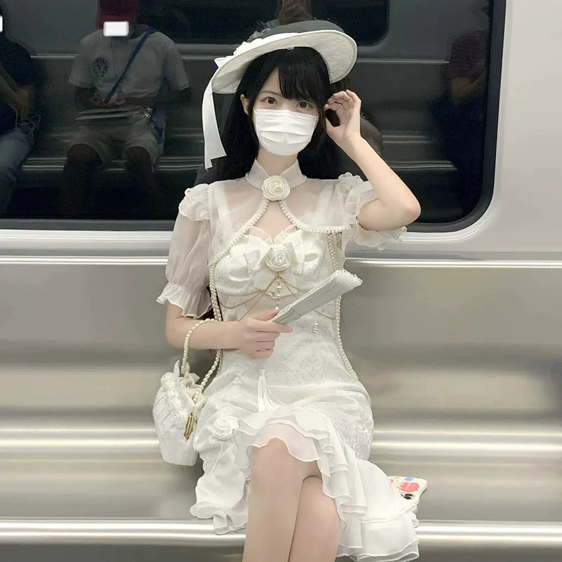 Melonshow - Chinese Style Lolita Dress - Camellia 2.0 Cheongsam Mermaid JSK - Image 35