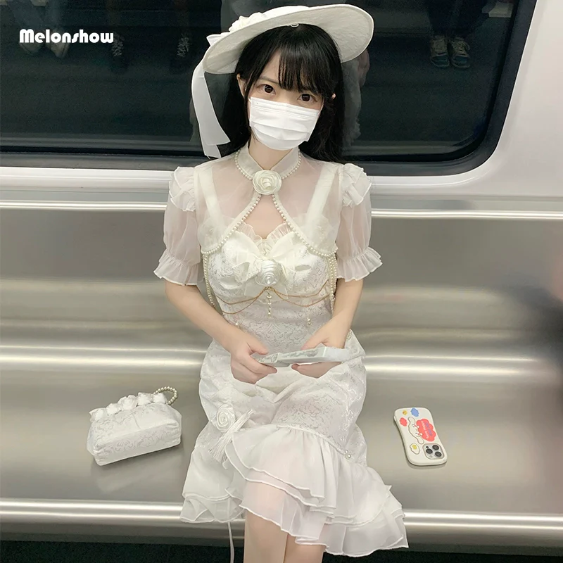 Melonshow - Chinese Style Lolita Dress - Camellia 2.0 Cheongsam Mermaid JSK - Image 36