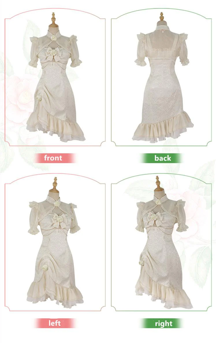 Melonshow - Chinese Style Lolita Dress - Camellia 2.0 Cheongsam Mermaid JSK - Image 7