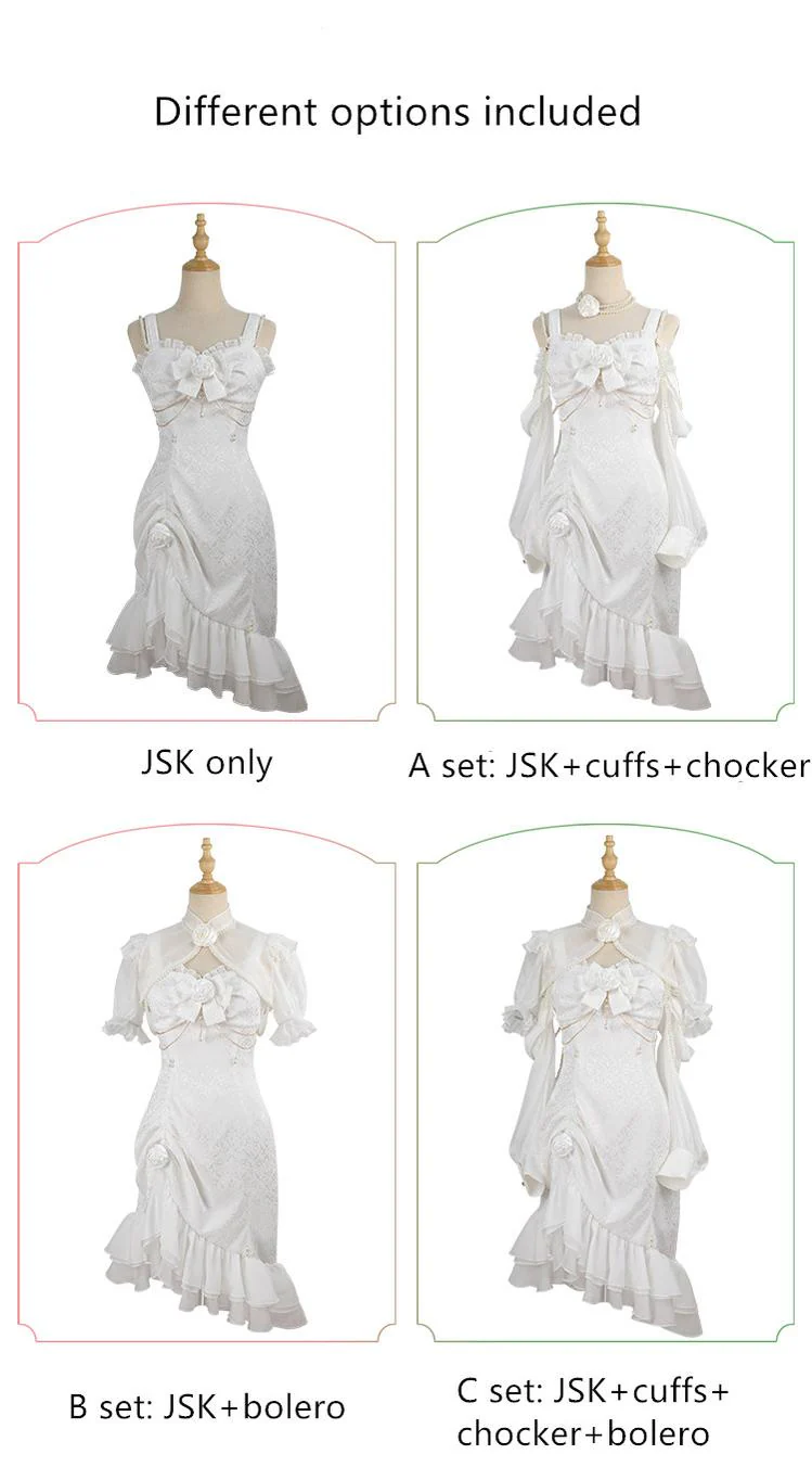 Melonshow - Chinese Style Lolita Dress - Camellia 2.0 Cheongsam Mermaid JSK - Image 8