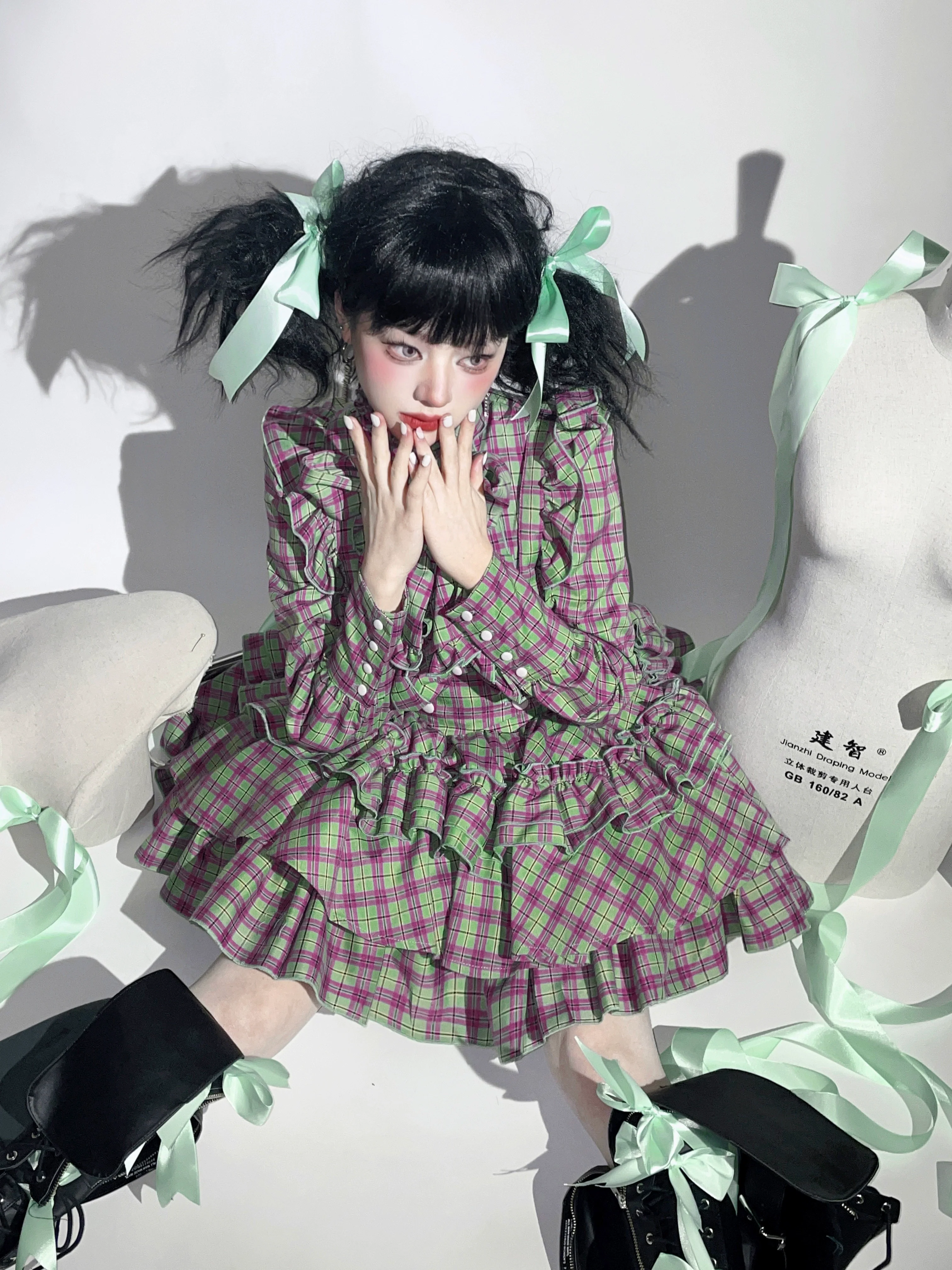 CATCOCOON - Humanoid Gift Box - Christmas Plaid Lolita Blouse & SK - Image 17