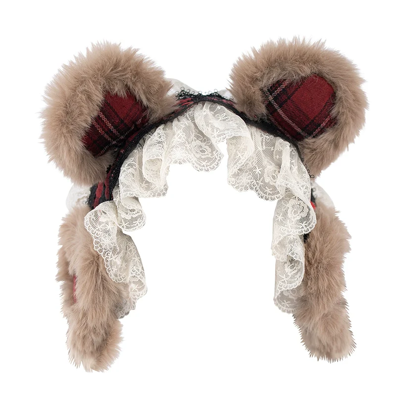Kurikuma Cocoa - Christmas Plaid Lolita JSK, Hooded Cape - Image 18