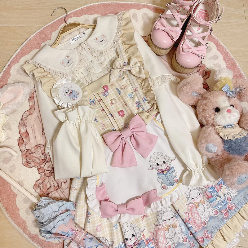 Goat Baa Bedtime Story - SheepPrint Kawaii Lolita JSK - Image 10