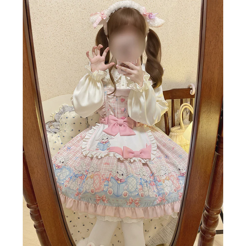 Goat Baa Bedtime Story - SheepPrint Kawaii Lolita JSK - Image 15