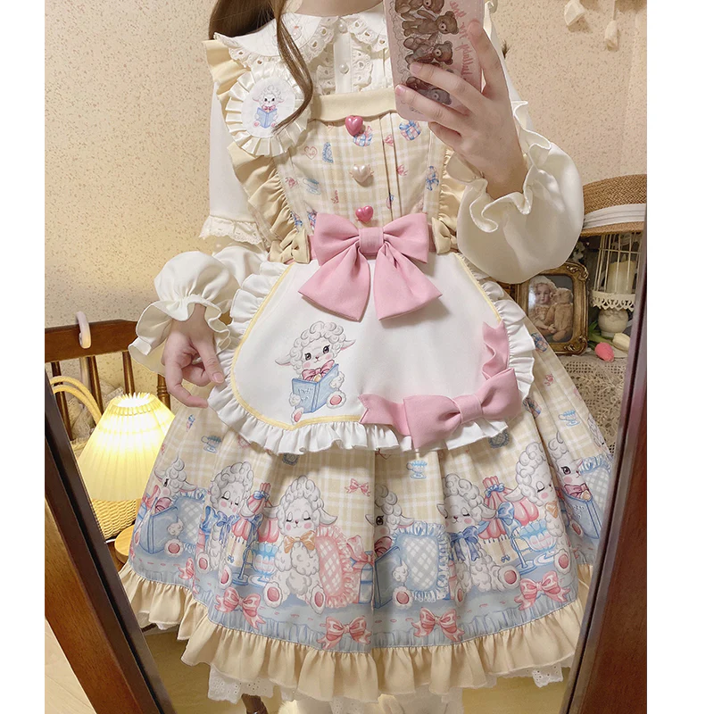 Goat Baa Bedtime Story - SheepPrint Kawaii Lolita JSK - Image 16