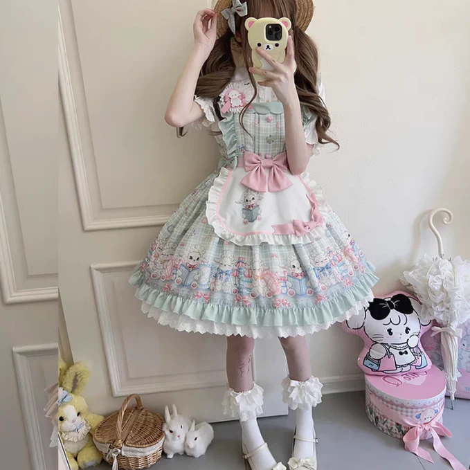 Goat Baa Bedtime Story - SheepPrint Kawaii Lolita JSK - Image 31