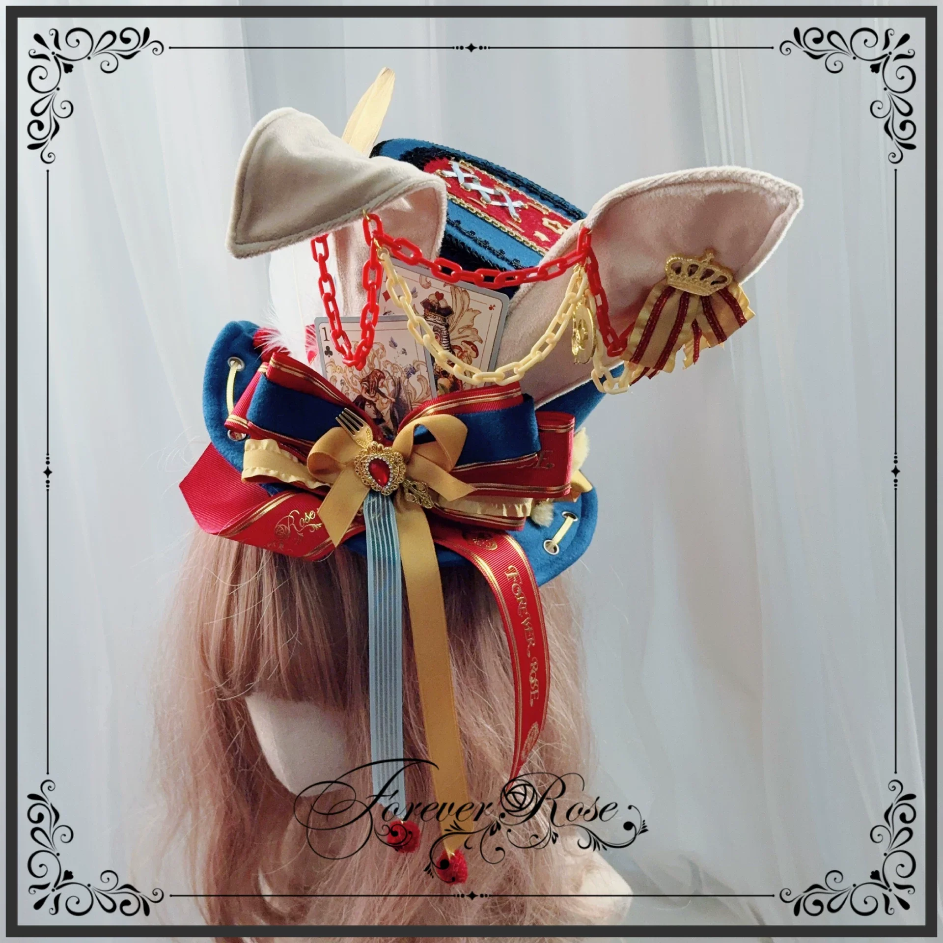 Circus-inspired Lolita Top Hat, Bunny Ear - Image 13