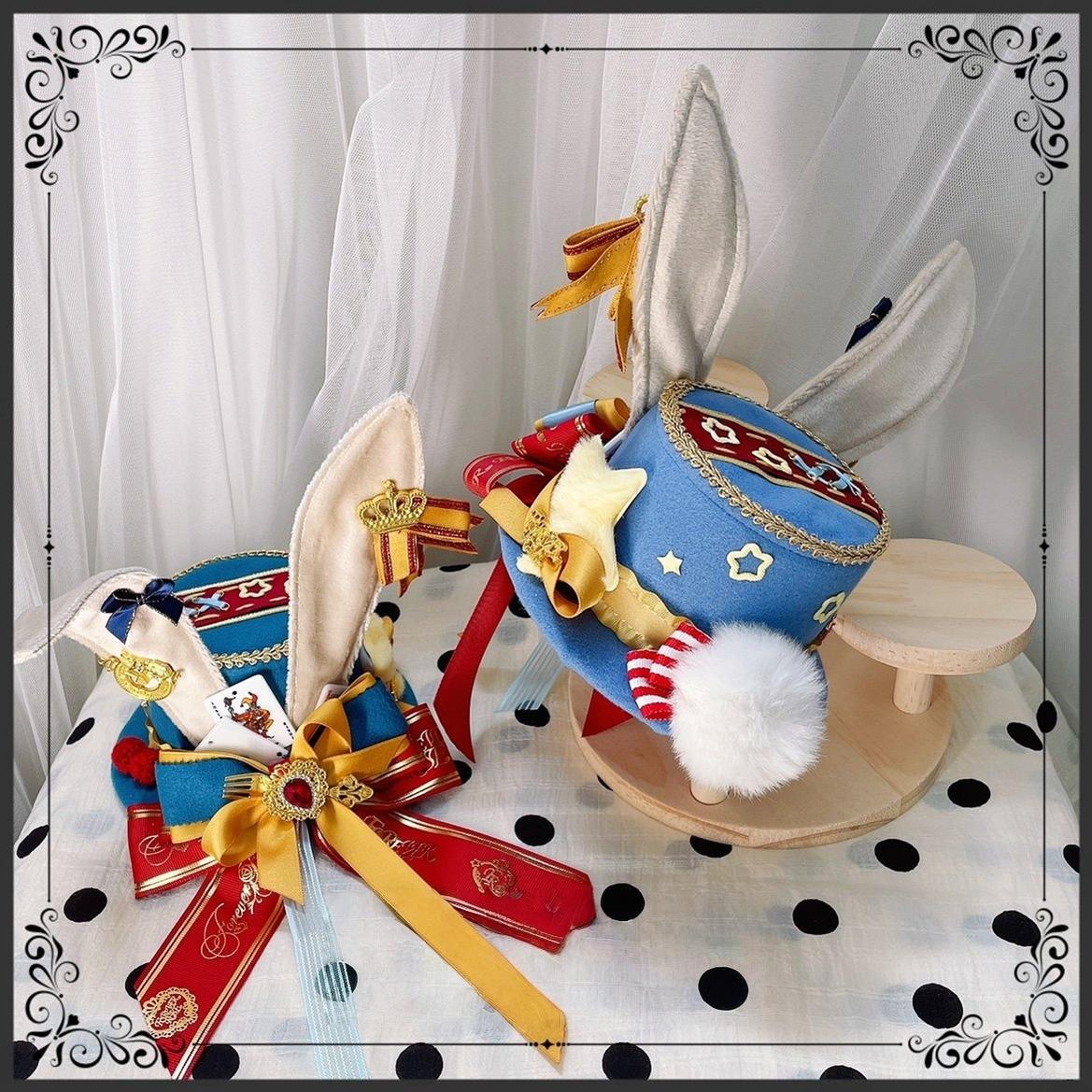 Circus-inspired Lolita Top Hat, Bunny Ear - Image 2