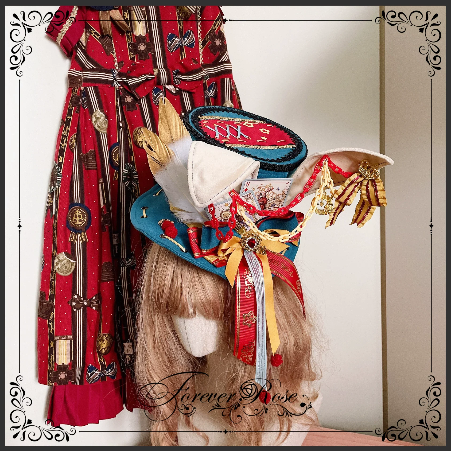 Circus-inspired Lolita Top Hat, Bunny Ear - Image 5