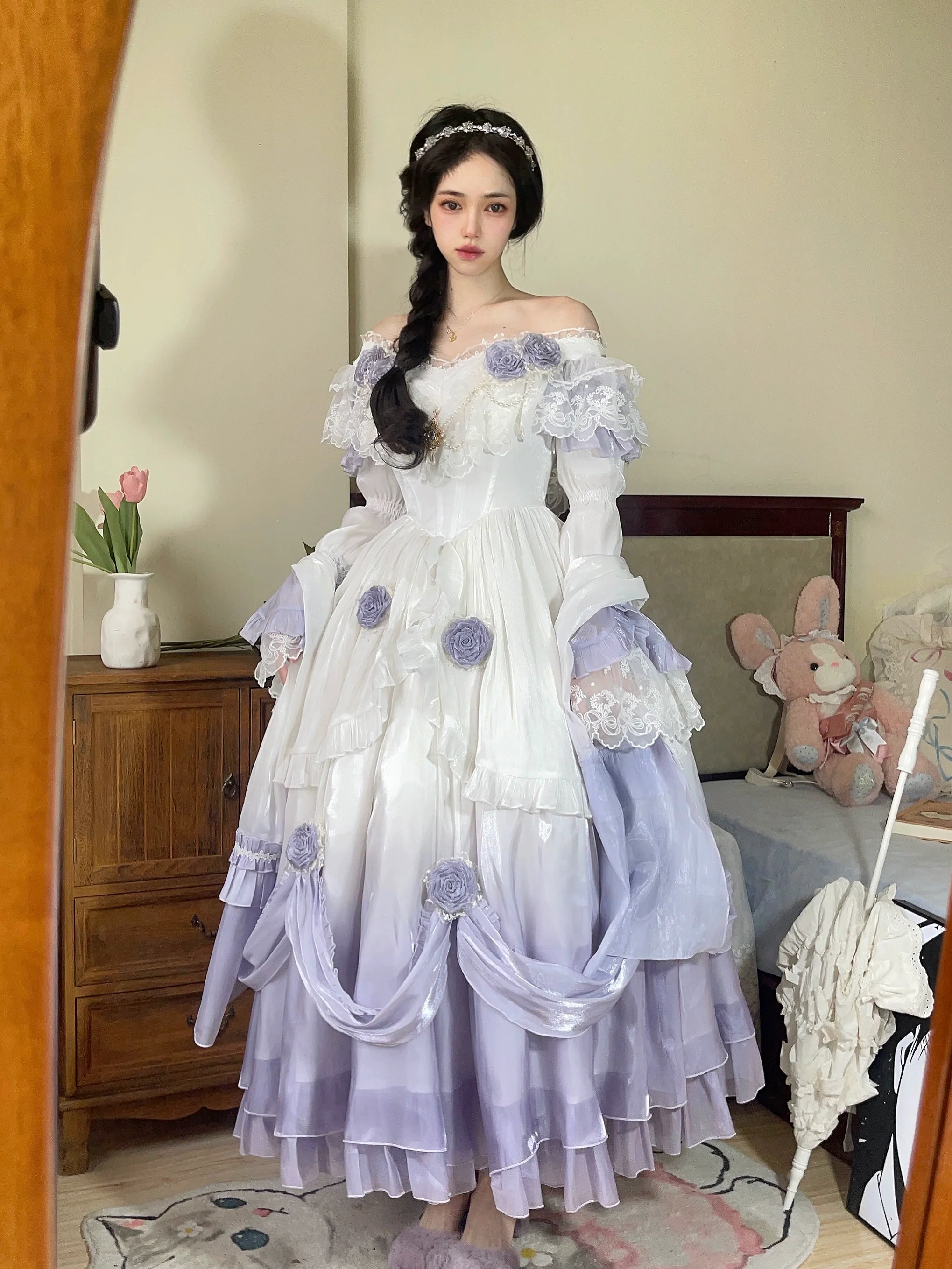 Meowing and fruity - Tana Manor - Classic Lolita Accessories Sleeves Trailing Shawls - Image 27