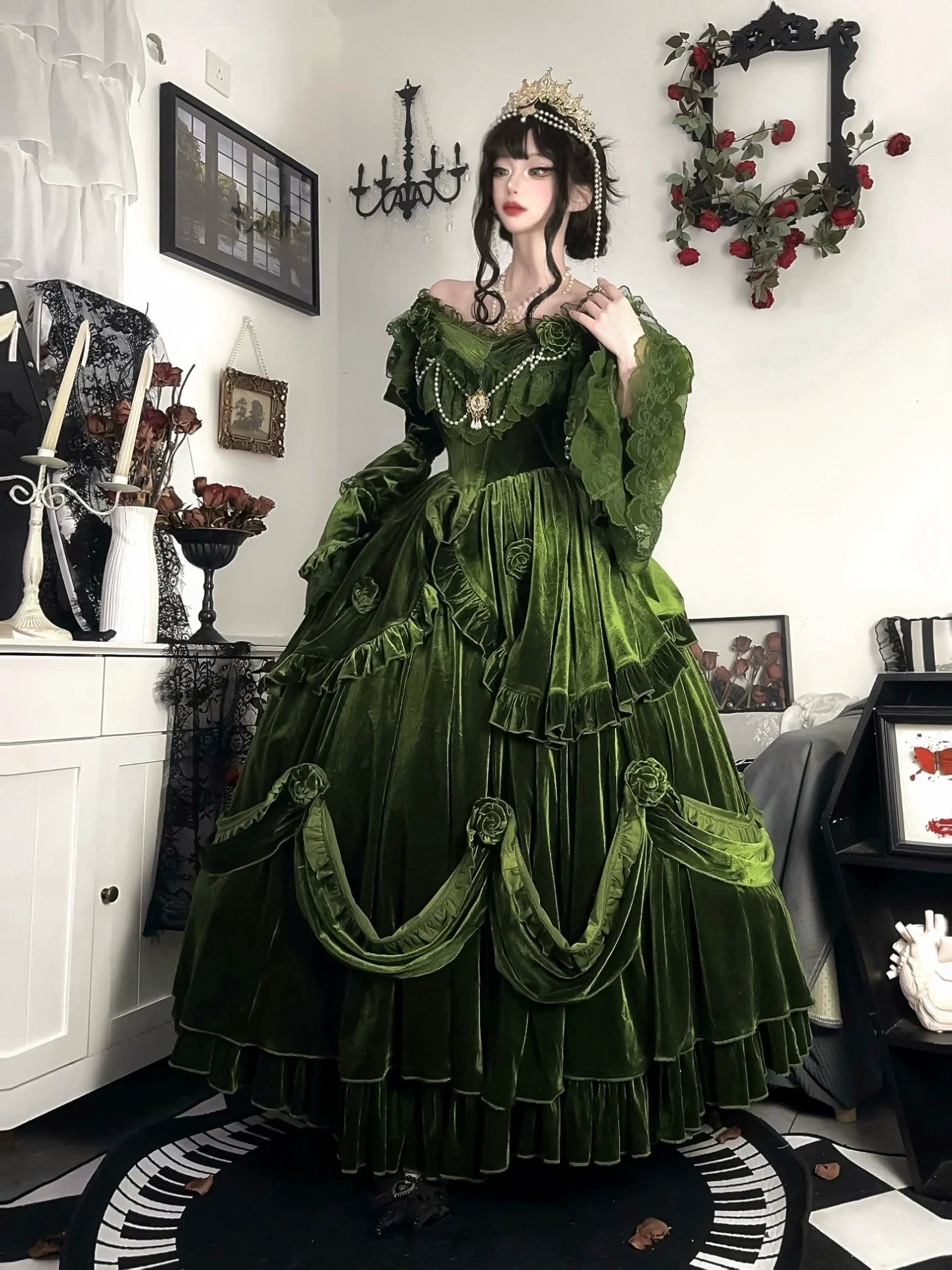 Meowing and fruity - Tana Manor - Classic Lolita Accessories Sleeves Trailing Shawls - Image 8