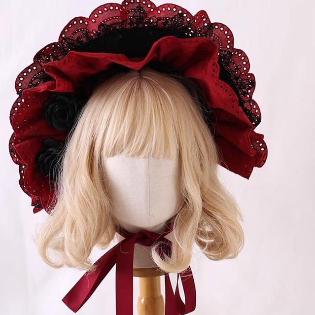 Xiaogui - Classic Lolita Bonnet Lace Elegant Lolita Hat - Image 2